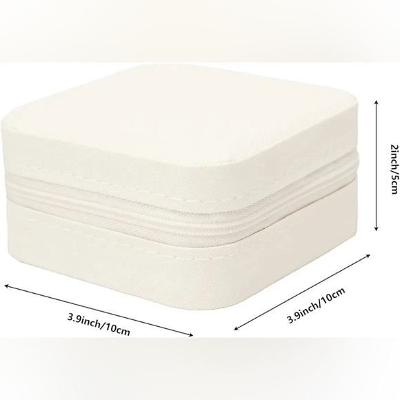 Travel Jewelry Box White Storage Container - Picture 5 of 6
